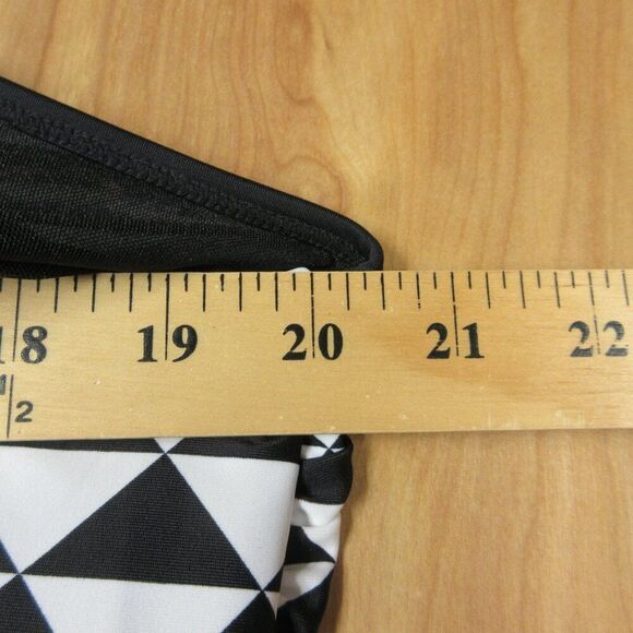 SWIMSUITS FOR ALL Macrame High Neck Swimdress Size 22 Black White Geometric NWT - Picture 14 of 14